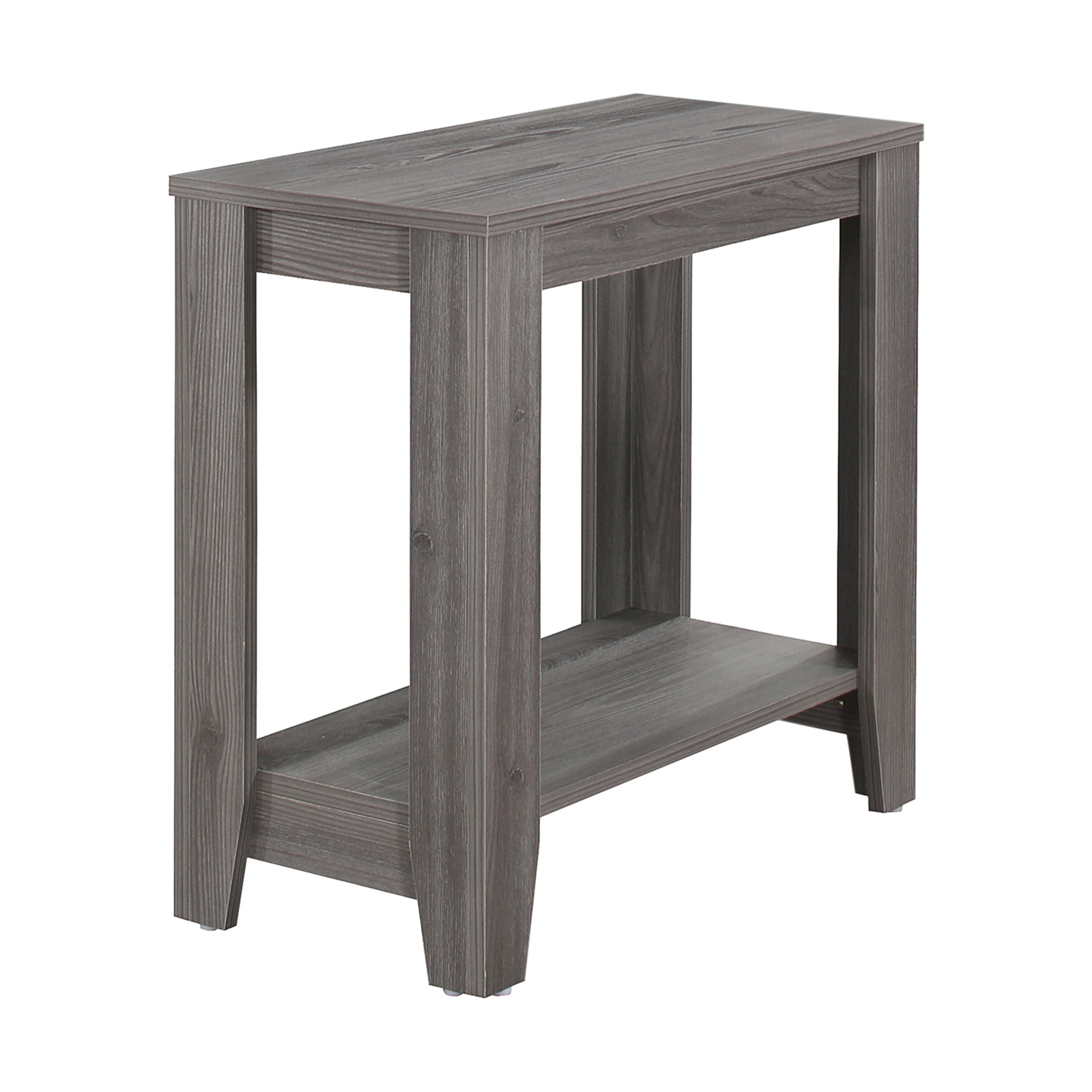 11.75" X 23.75" X 22" Grey Particle Board Laminate  Accent Table