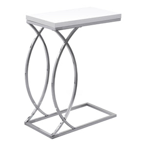 18.25" X 10.25" X 25" Dark Taupe Mdf Laminate Metal Accent Table