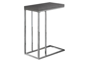 18.25" X 10.25" X 25.25" Grey Particle Board Metal  Accent Table