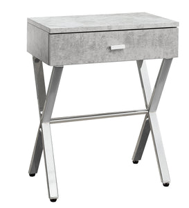 22" Black And Gray End Table With Drawer