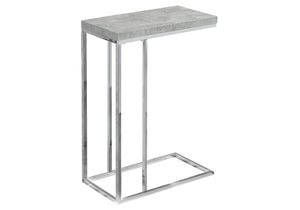 18.25" X 10.25" X 25.25" Grey Particle Board Metal  Accent Table