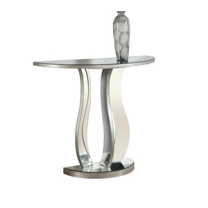 33" Silver Mirrored End Table