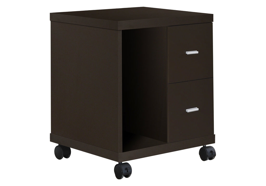 Office Cabinet Cappucino With 2 Drawer On Castors - 99fab 