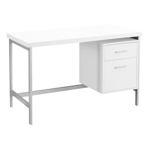 24" White Rectangular Computer Desk