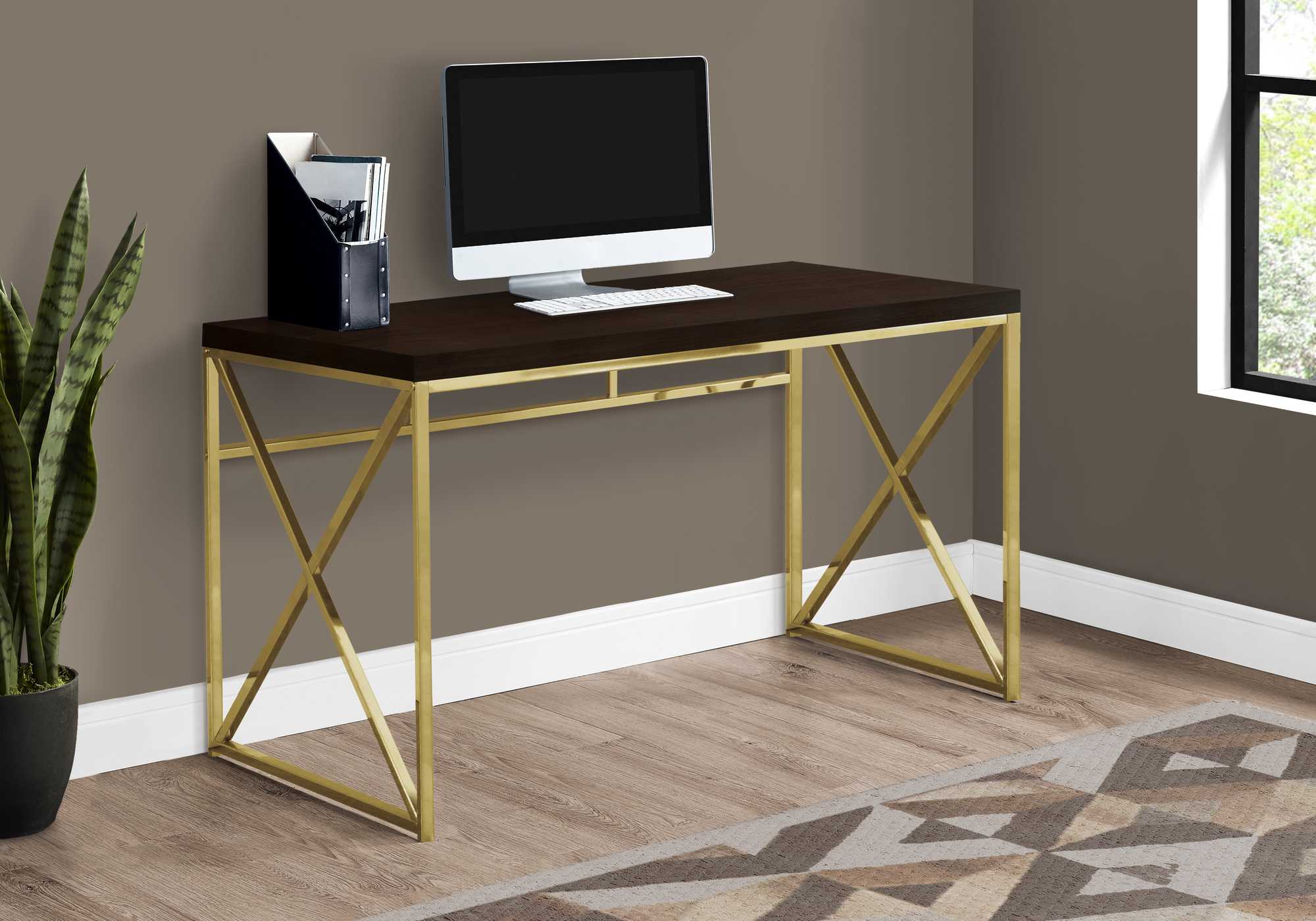 47" Espresso Rectangular Writing Desk