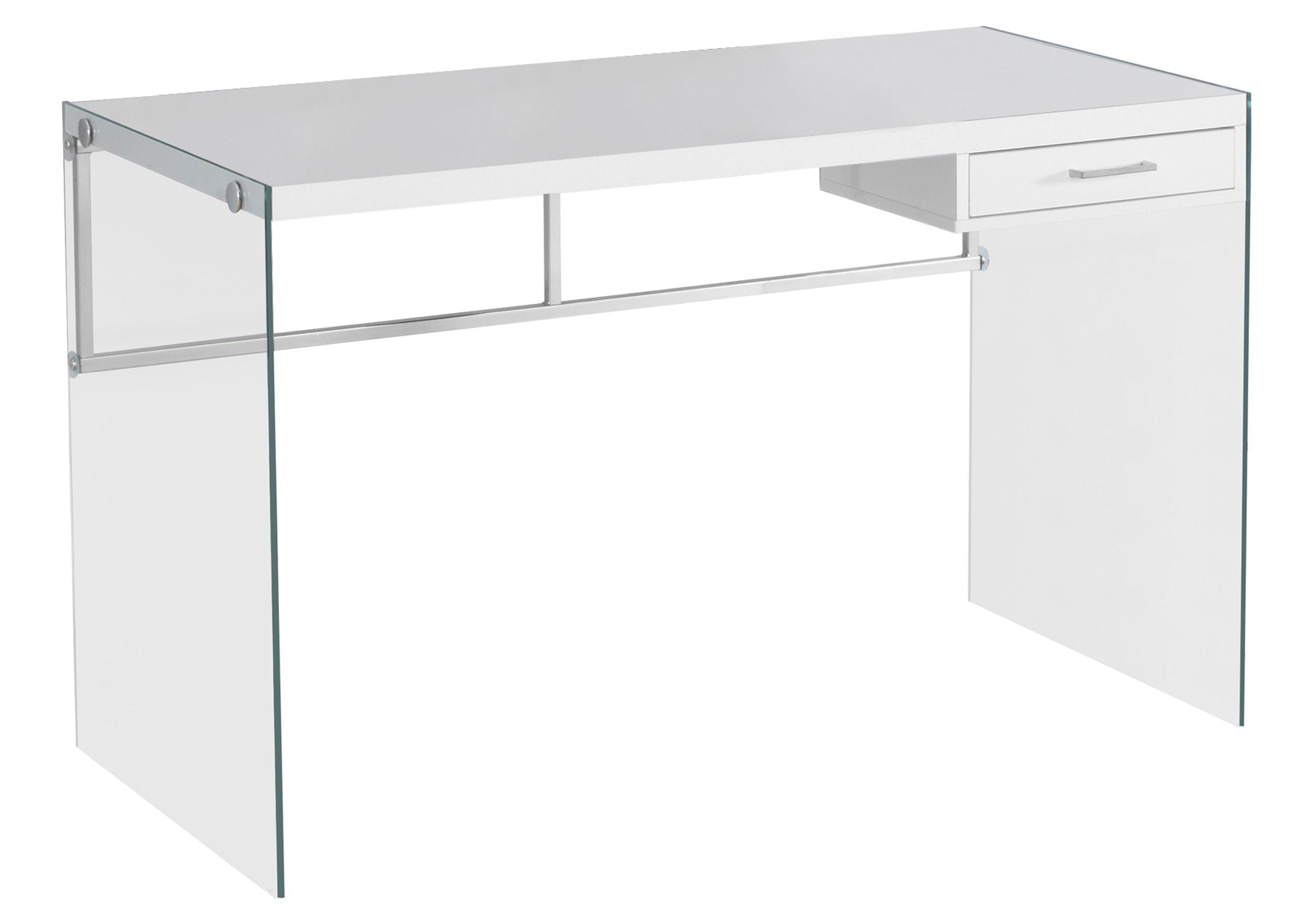 48" White Manufactured Wood Rectangular Computer Desk