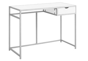 20" White Rectangular Computer Desk