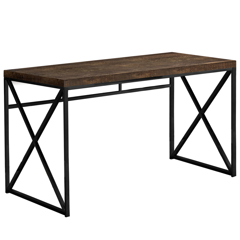 Brown Black Particle Board Metal  Computer Desk - 99fab 