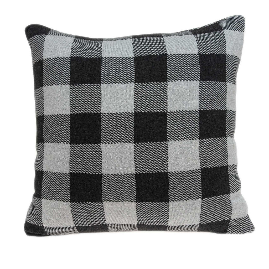 Square Buffalo Check Gray Accent Pillow - 99fab 