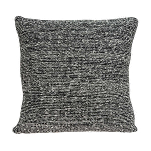 20" X 7" X 20" Elegant Transitional Gray Cotton Pillow Cover With Poly Insert