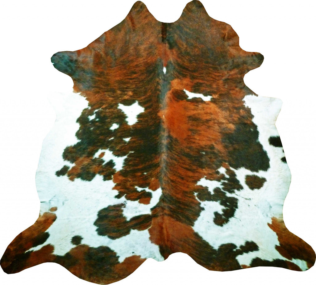 6 Ft Tri-Colored Brindled Cowhide Rug - 99fab 