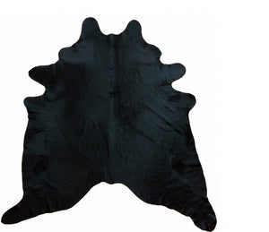 6.5 Ft  Natural Black Brindled Cowhide Rug