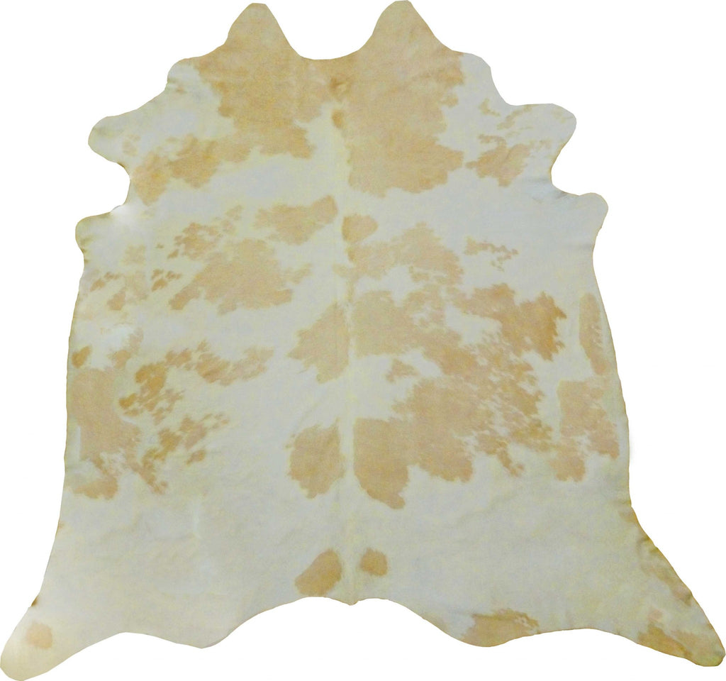 6.5' White And Tan Brazilian Natural Cowhide Area Rug - 99fab 