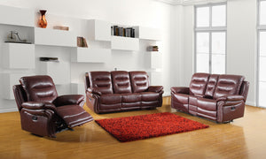 75'" X 40'"  X 44'" Modern Burgundy Sofa Set With Console Loveseat