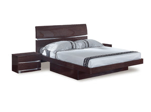 80'" X 60'"  X 42.5'" Modern Queen Wenge High Gloss Queen Bed