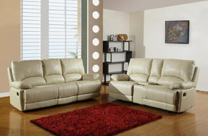 76'" X 40'"  X 41'" Modern Beige Sofa With Console Loveseat