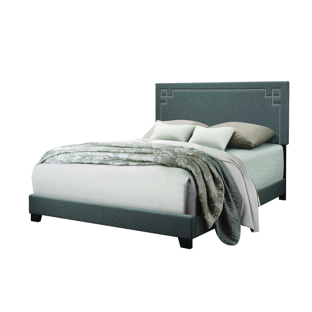 Contemporary Gray Upholstered King Size Bed - 99fab 