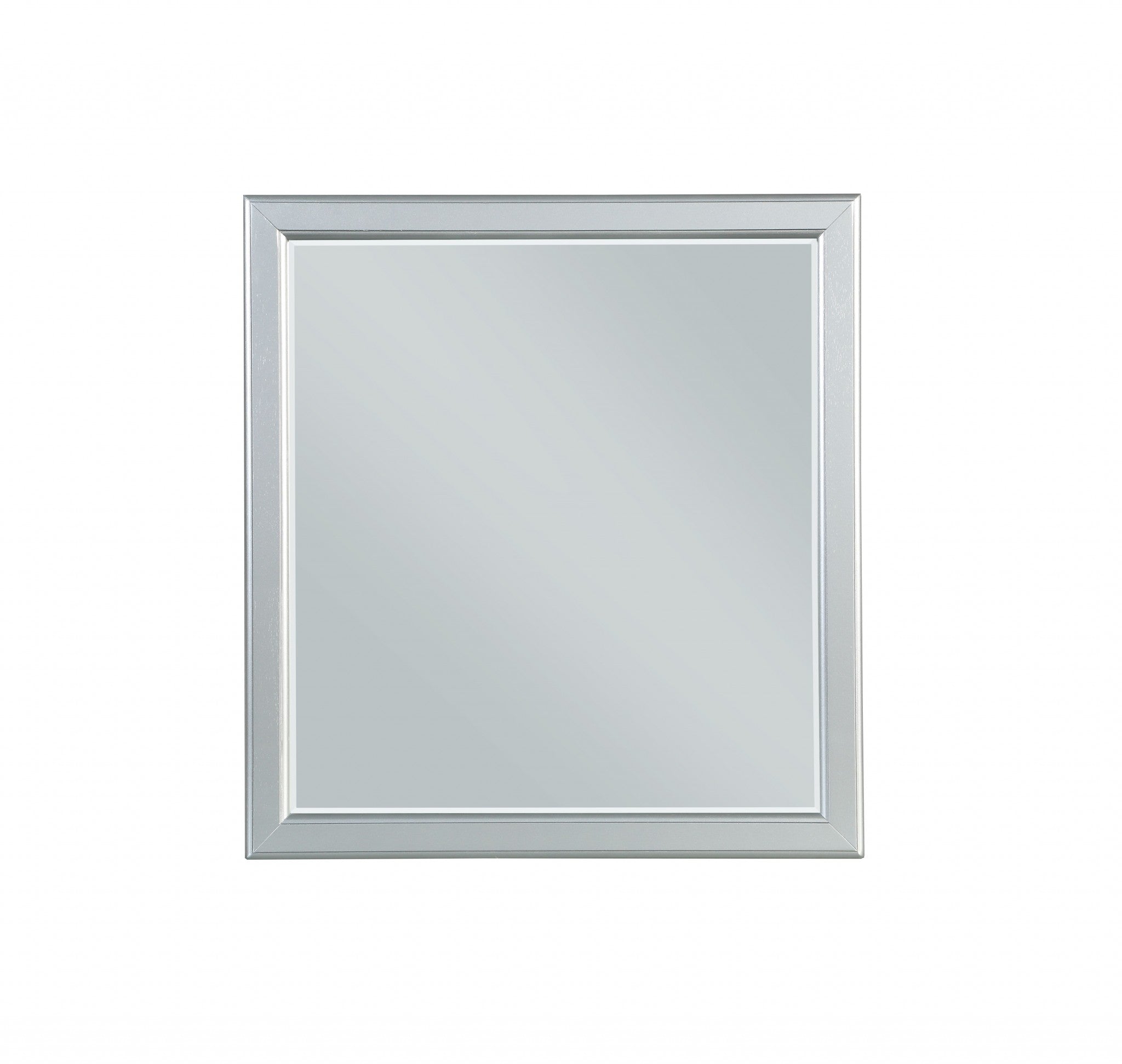 Simple Platinum Wooden Mirror