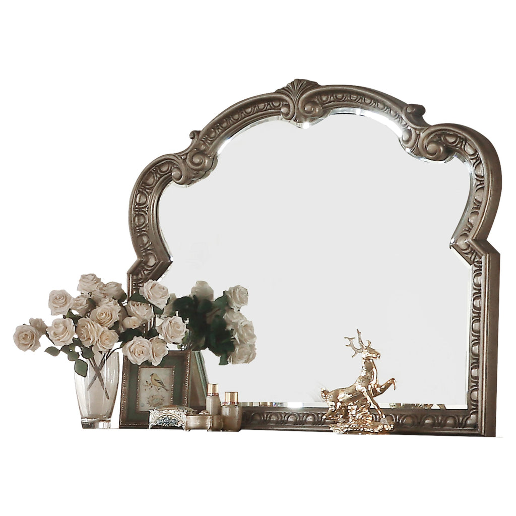 Antique Champagne Finish Baroque Style Wall Mirror - 99fab 