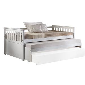 43" X 80" X 32" White Wood Daybed  Pull-Out Bed