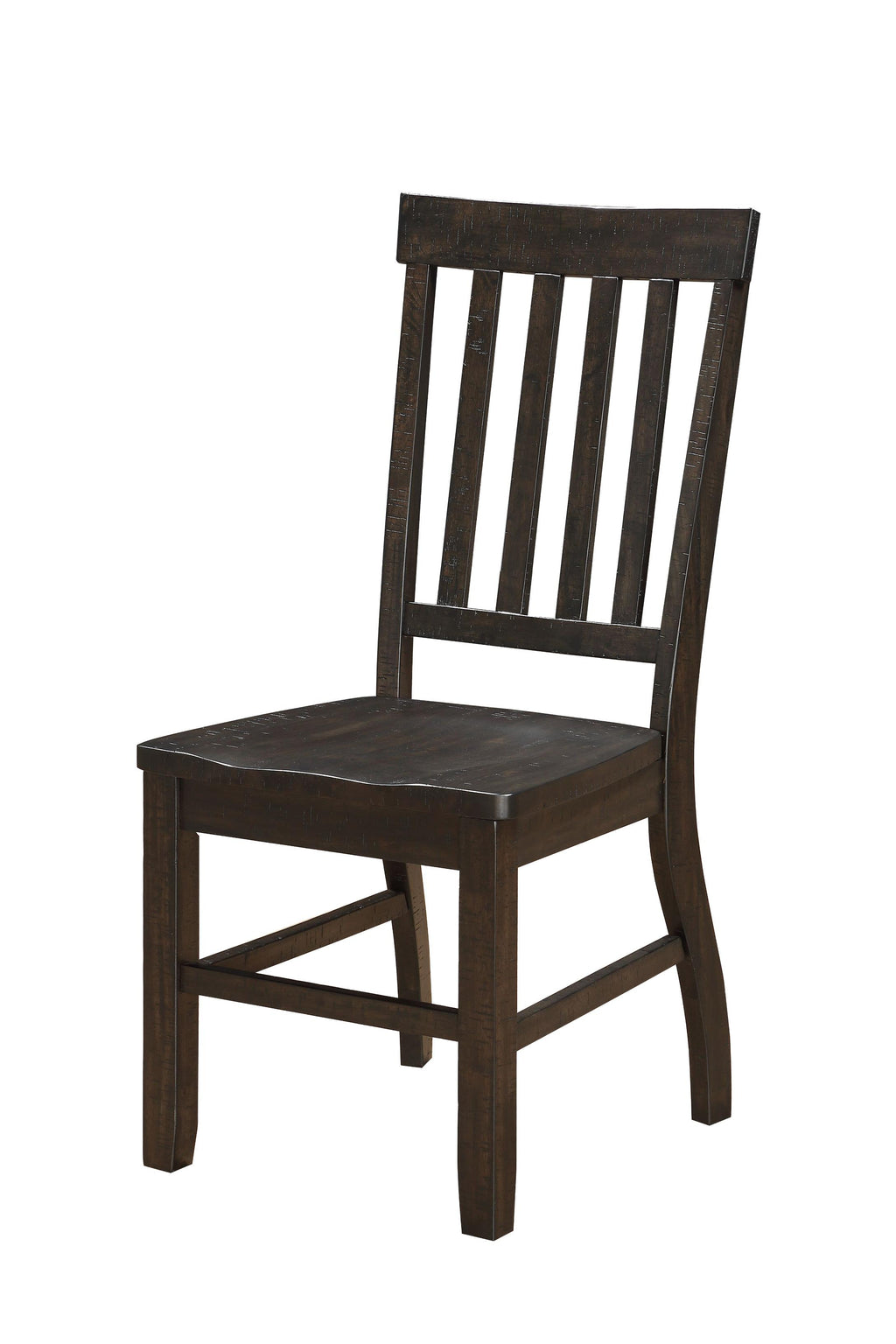 Set Of Two Brown Acacia Ladder Back Dining Chairs - 99fab 