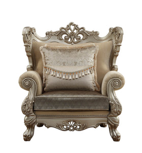 44" Champagne Fabric Trellis Club Chair