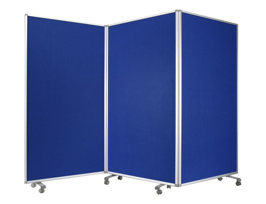 106 X 1 X 71 Blue Metal And Fabric - Screen - 99fab 