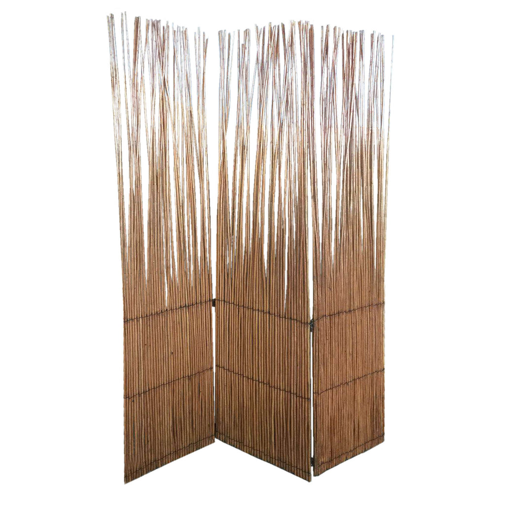 Three Panel Natural Willow Room Divider Screen - 99fab 