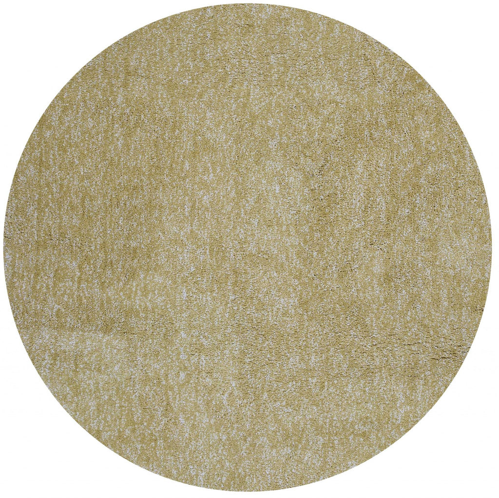 8' Round  Polyester Yellow Heather Area Rug - 99fab 