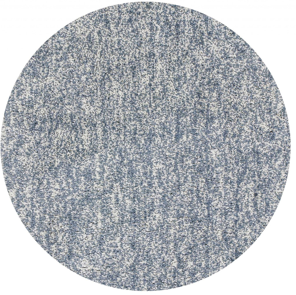 8' Slate Grey Heather Round Indoor Shag Rug - 99fab 