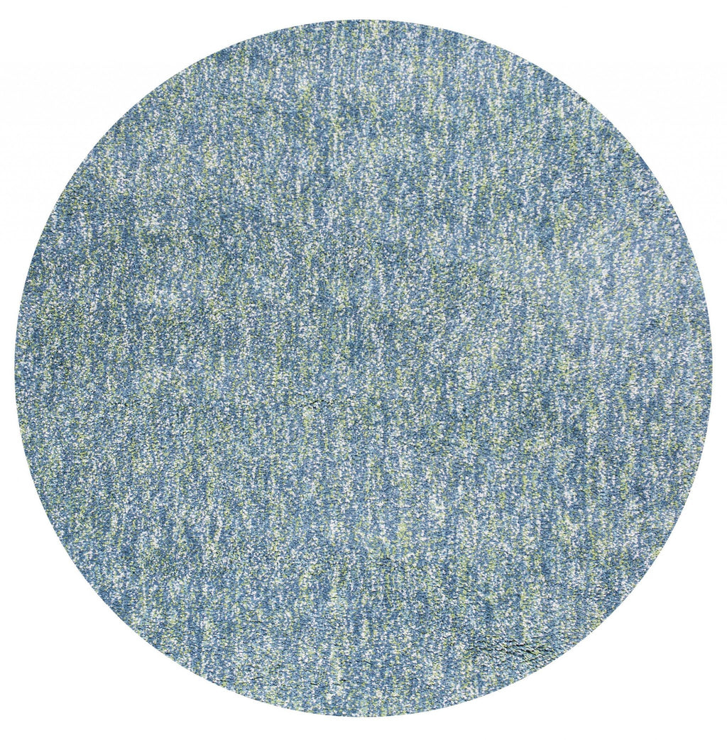 8' Round  Polyester Seafoam Heather Area Rug - 99fab 