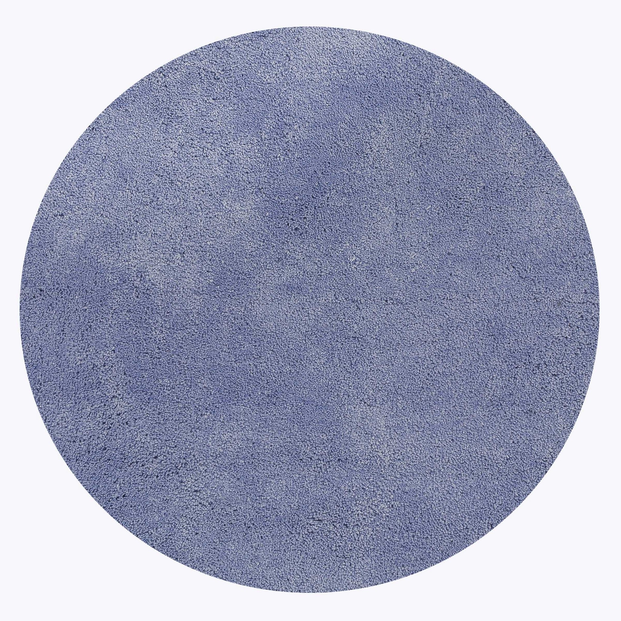 8' Round  Polyester Purple Area Rug