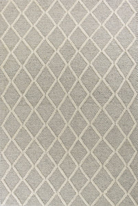 5' X 7'  Wool Grey Area Rug