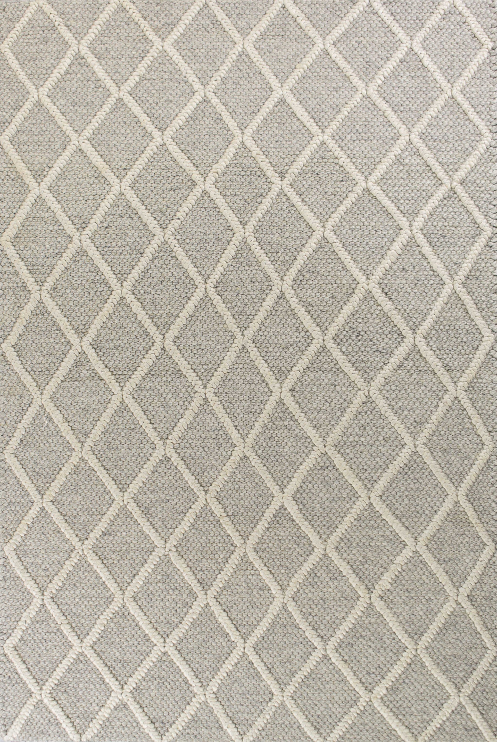 5' X 7'  Wool Grey Area Rug