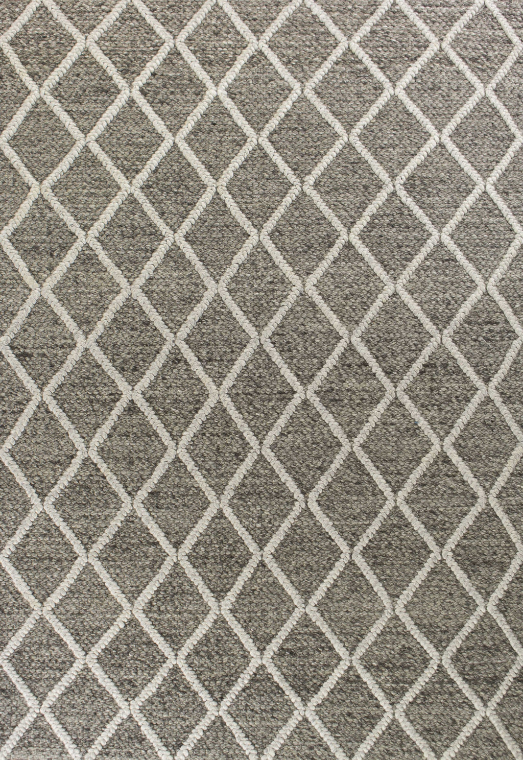 5'X7' Dark Grey Hand Woven Diamond Pattern Indoor Area Rug - 99fab 