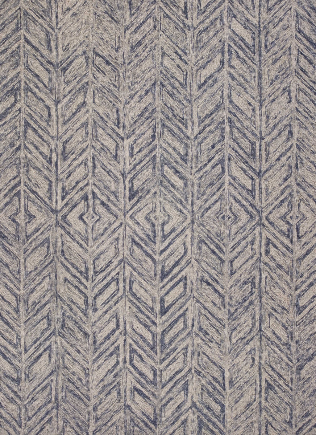 8'X10' Blue Hand Tufted Herringbone Indoor Area Rug - 99fab 