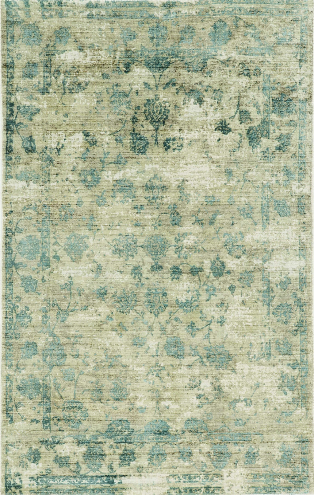 5' X 7'  Viscose Sand Or  Blue Area Rug - 99fab 