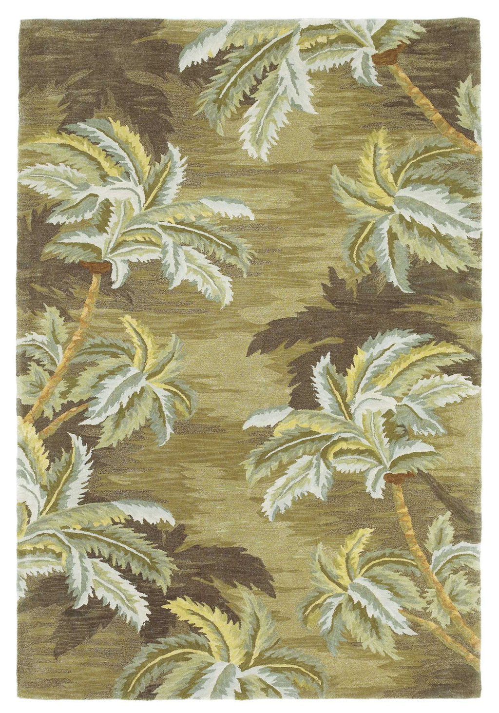 5' X 8'  Wool Moss Area Rug - 99fab 