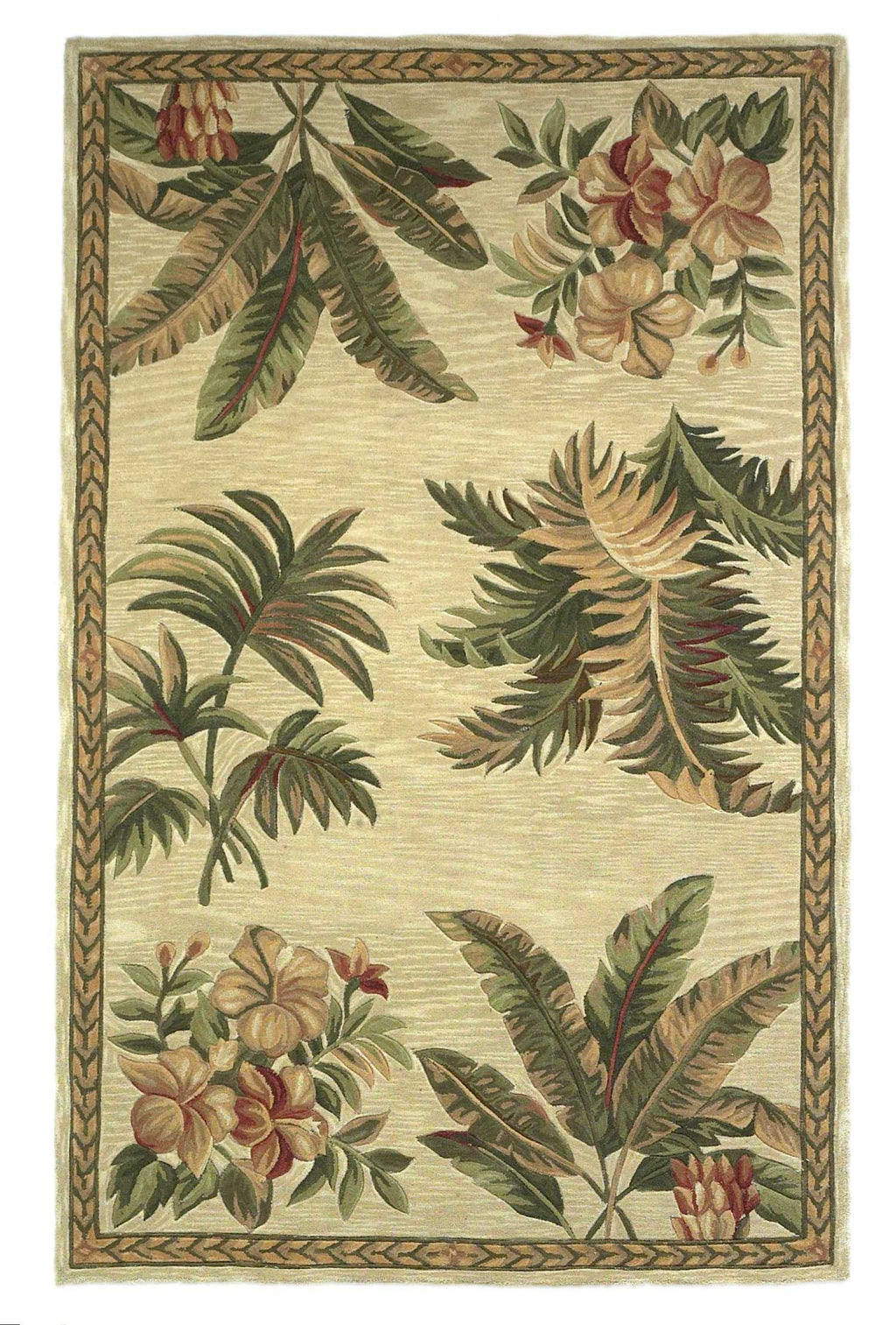 5' X 8'  Wool Ivory  Area Rug - 99fab 