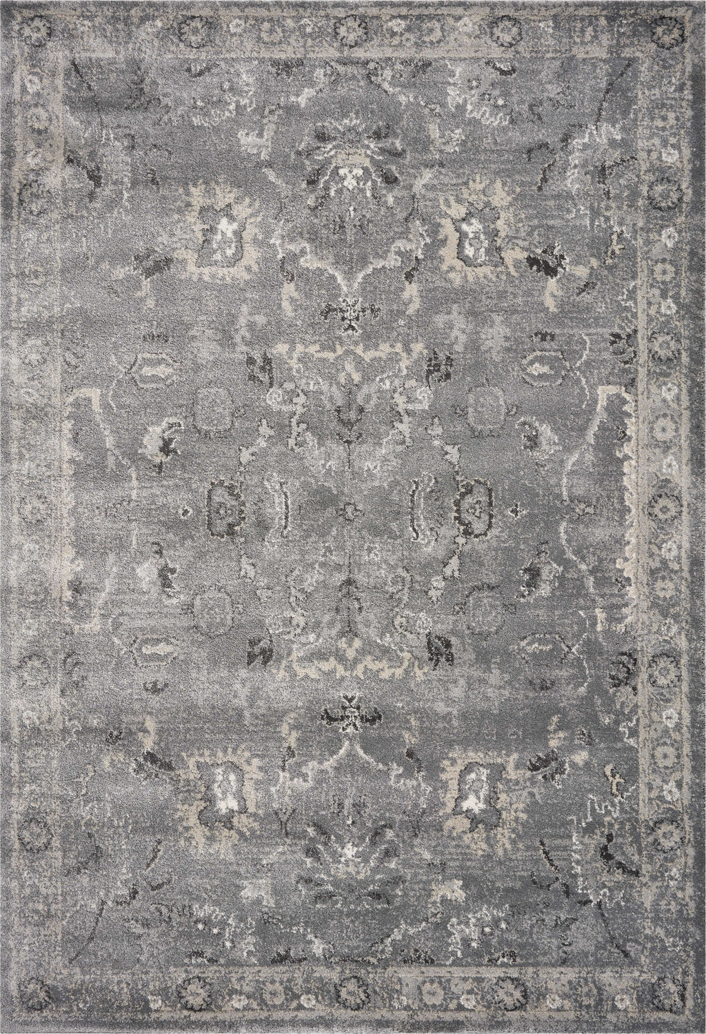 7' X 9'  Polypropylene Grey Area Rug - 99fab 