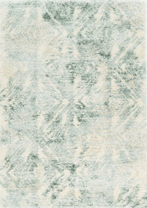 8' X 13'  Modern Ivory And Grey Abstract Area Rug