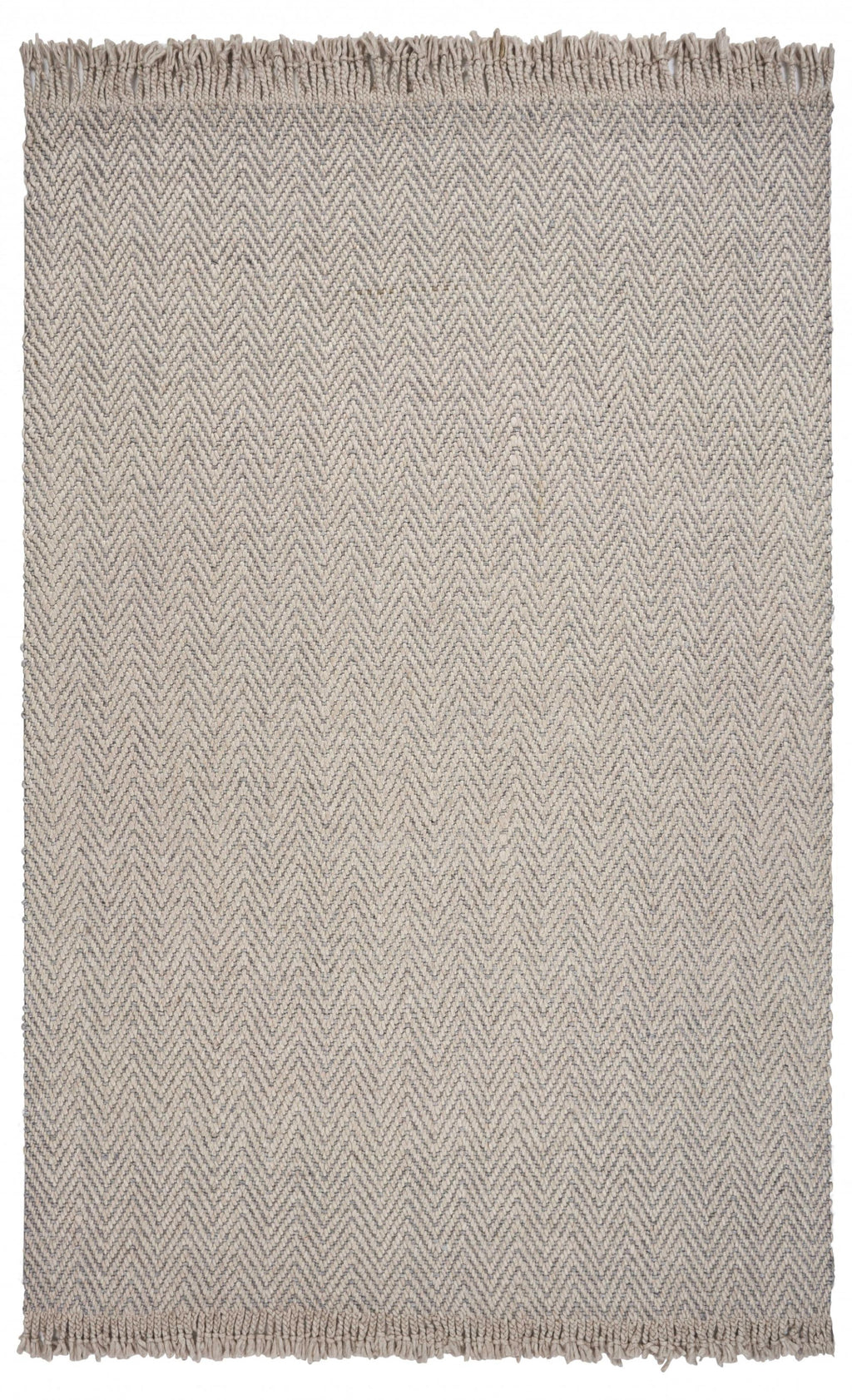 8'X10' Oatmeal Beige Hand Woven Herringbone Indoor Area Rug - 99fab 