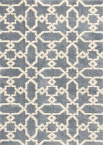 7 X 10 Microfiber Slate Blue Area Rug