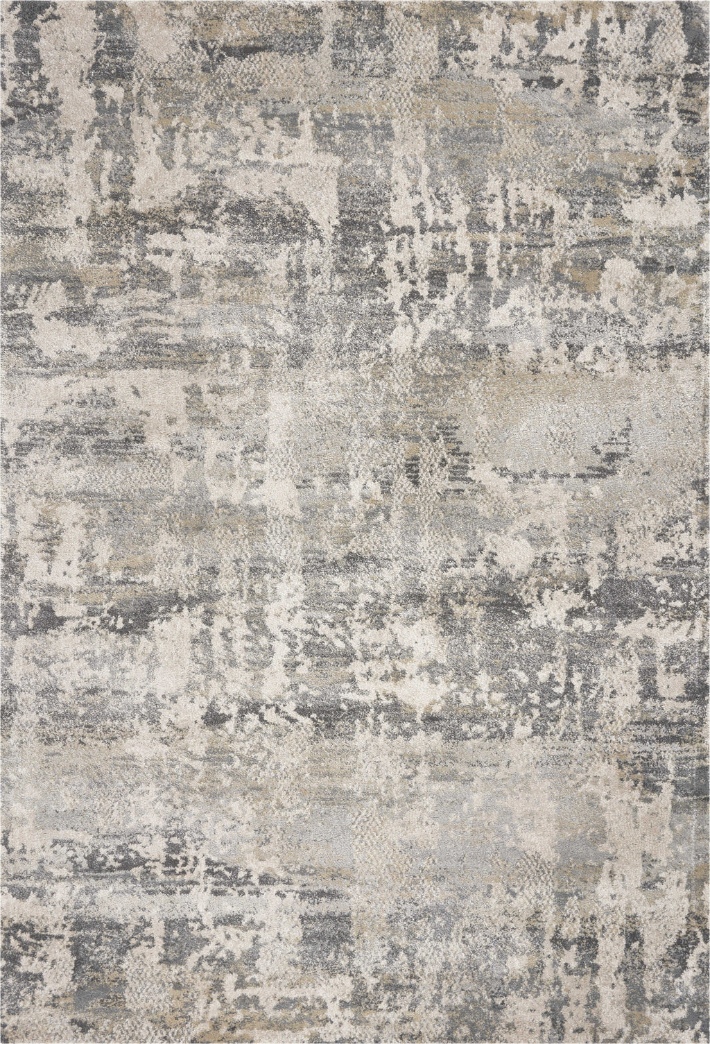 8' X 13' Shade Of Gray Abstract Area Rug - 99fab 