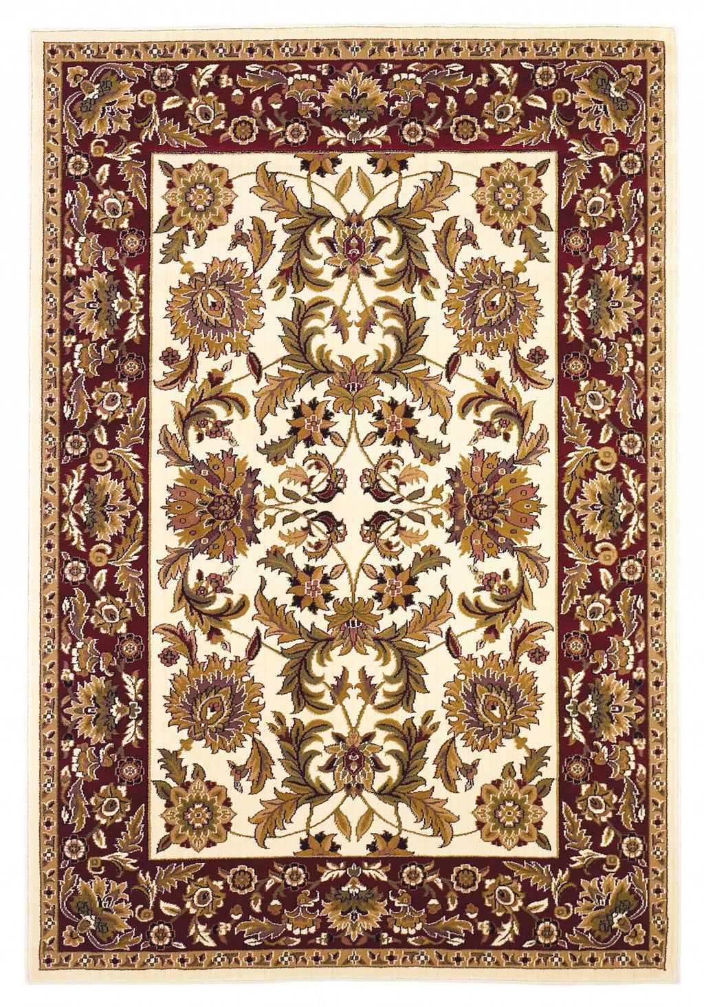 9' X 13'  Polypropylene Ivory Or Red Area Rug - 99fab 