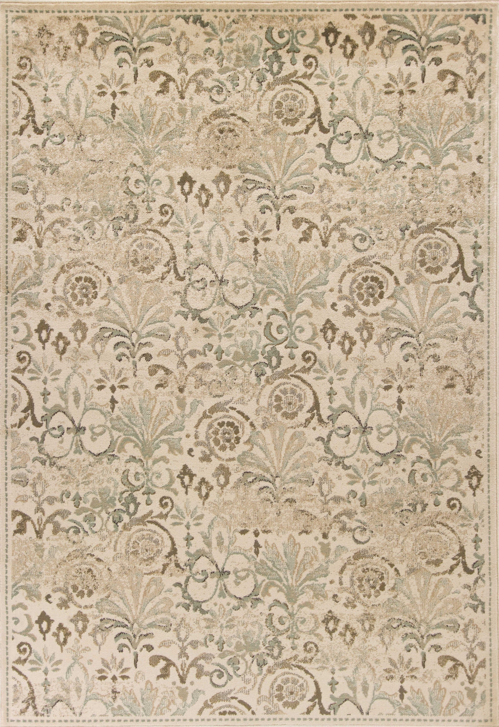 5' X 8' Ivory Vintage Area Rug - 99fab 