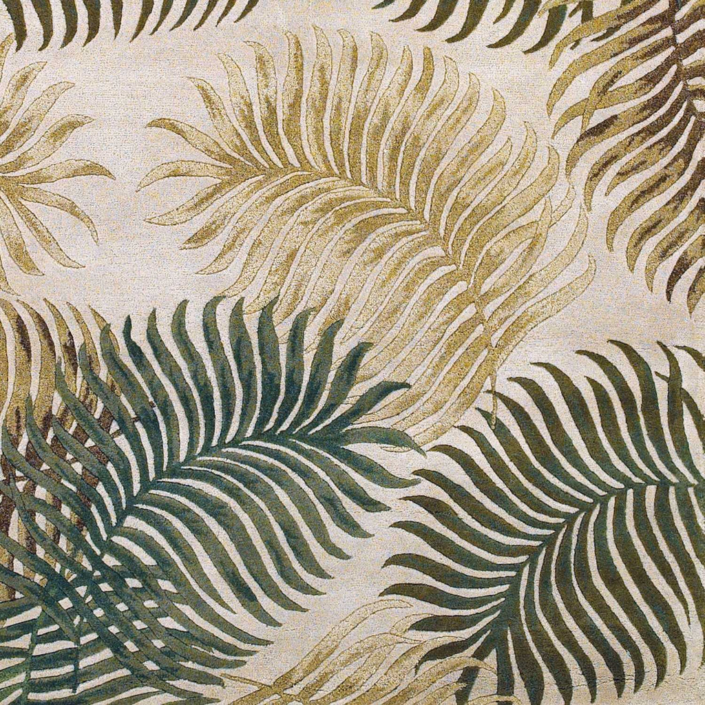 3'X5' Natural Beige Hand Tufted Tropical Leaves Indoor Area Rug - 99fab 