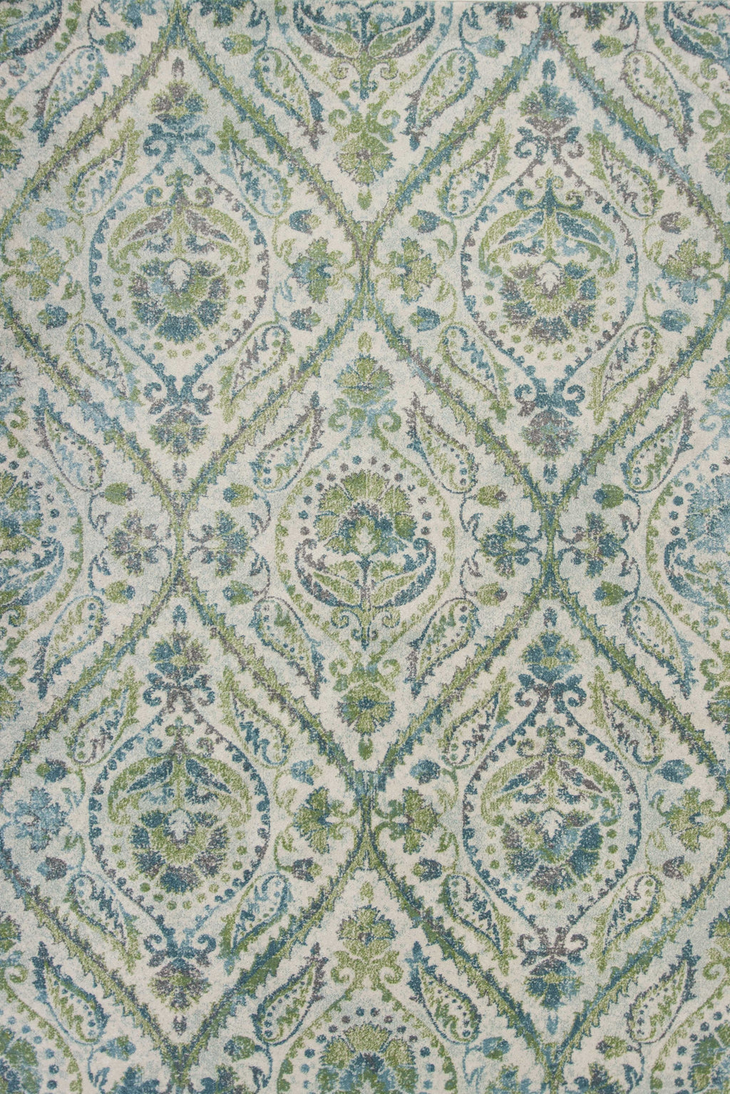 5' X 8' Ivory Or Teal Tropical Parisian Indoor Area Rug - 99fab 