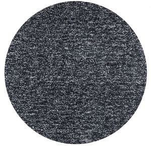 6' Round Black Heather Plain Indoor Area Rug