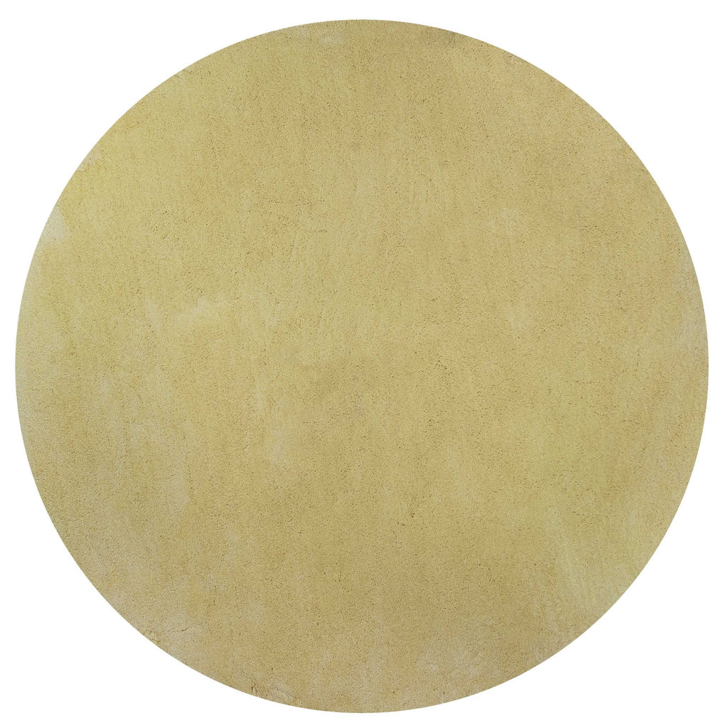 6' Round  Polyester Canary Yellow Area Rug - 99fab 